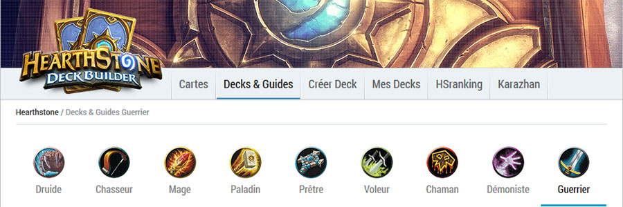 Deckbuilder Hearthstone pour Millenium